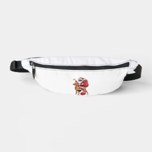 Xmas Lighting Santa Riding Vizsla Dog Weihnachten Bauchtasche