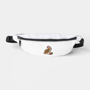 Xmas Lighting Santa Treeing Walker Coonhound Hund  Bauchtasche