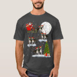 Xmas Lighting Tree Santa Riding Boston Terrier Chr T-Shirt<br><div class="desc">Xmas Lighting Tree Santa Riding Boston Terrier Christmas .</div>