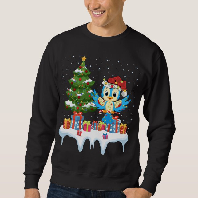 Xmas Lighting Tree Weihnachtsmannmütze Bluebird We Sweatshirt (Vorderseite)