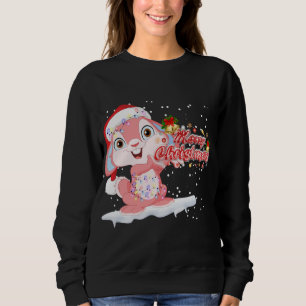 Xmas Lighting Tree Weihnachtsmannmütze Rabbit Bunn Sweatshirt
