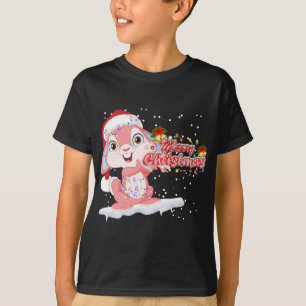 Xmas Lighting Tree Weihnachtsmannmütze Rabbit Bunn T-Shirt