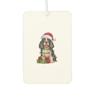 Xmas Lighting Weihnachtsmannmütze Alaskan Malamute Autolufterfrischer