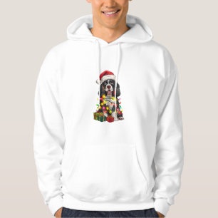 Xmas Lighting Weihnachtsmannmütze Alaskan Malamute Hoodie