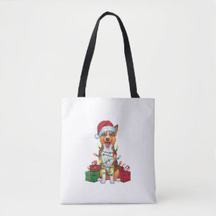Xmas Lighting Weihnachtsmannmütze Australian Kelpi Tasche