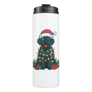 Xmas Lighting Weihnachtsmannmütze Black Golden Ret Thermosbecher