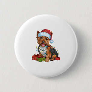 Xmas Lighting Weihnachtsmannmütze Cairn Terrier Do Button