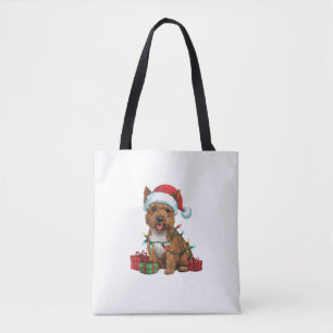 Xmas Lighting Weihnachtsmannmütze Cairn Terrier Do Tasche