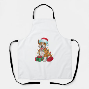 Xmas Lighting Weihnachtsmannmütze Cardigan Welsh C Schürze