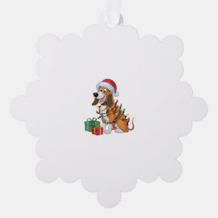 Xmas Lighting Weihnachtsmannmütze Coonhound Dog We Ornament Karte