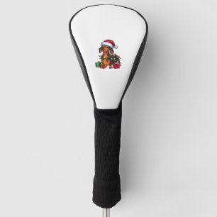 Xmas Lighting Weihnachtsmannmütze Dackel Hund Weih Golf Headcover