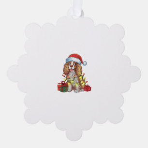 Xmas Lighting Weihnachtsmannmütze Englisch Coonhou Ornament Karte