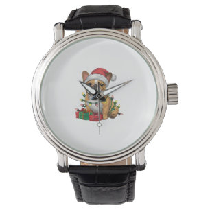 Xmas Lighting Weihnachtsmannmütze Französischer Bu Armbanduhr