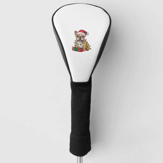 Xmas Lighting Weihnachtsmannmütze Französischer Bu Golf Headcover (Vorderseite)