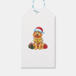 Xmas Lighting Weihnachtsmannmütze Goldendoodle Dog Geschenkanhänger