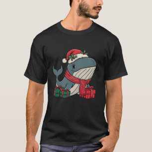Xmas Lighting Weihnachtsmannmütze Humpback Whale W T-Shirt