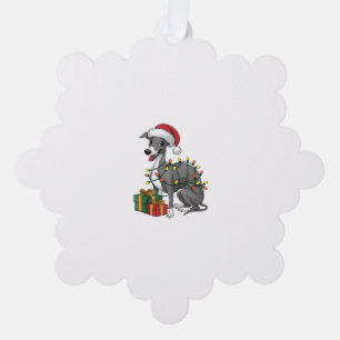 Xmas Lighting Weihnachtsmannmütze Italienischer Gr Ornament Karte