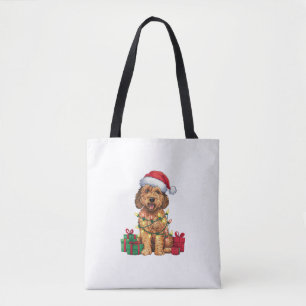 Xmas Lighting Weihnachtsmannmütze Labradoodle Dog Tasche