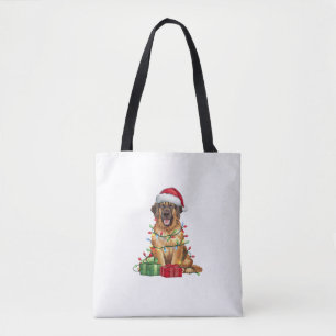 Xmas Lighting Weihnachtsmannmütze Leonberger Dog W Tasche