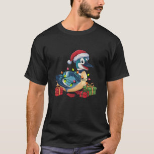 Xmas Lighting Weihnachtsmannmütze Loon Bird Christ T-Shirt