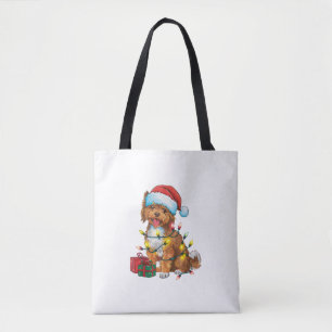 Xmas Lighting Weihnachtsmannmütze Lowchen Dog Weih Tasche