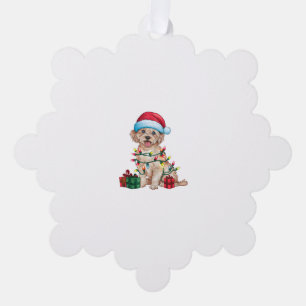 Xmas Lighting Weihnachtsmannmütze Malteser Hund We Ornament Karte