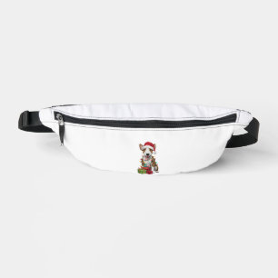 Xmas Lighting Weihnachtsmannmütze Miniatur Pinsche Bauchtasche