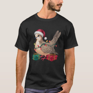 Xmas Lighting Weihnachtsmannmütze Morning Dove Bir T-Shirt