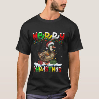 Xmas Lighting Weihnachtsmannmütze Muscovy Duck Bir T-Shirt