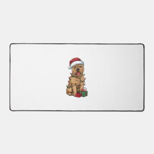 Xmas Lighting Weihnachtsmannmütze Shar Pei Dog Wei Schreibtischunterlage