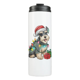 Xmas Lighting Weihnachtsmannmütze Standard Schnauz Thermosbecher