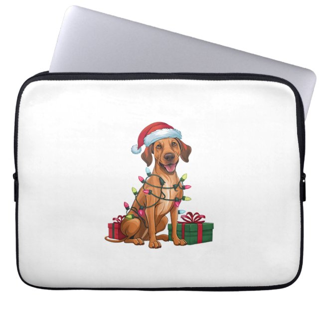 Xmas Lighting Weihnachtsmannmütze Thai Ridgeback D Laptopschutzhülle (Vorderseite)