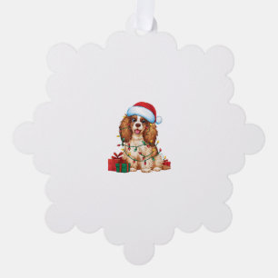 Xmas Lighting Weihnachtsmannmütze Tibetisch Spanie Ornament Karte