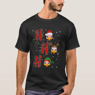 Xmas Lights HO HO HO Ostrich Funny hässlich Weihna T-Shirt