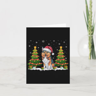 Xmas Lights Norwegischer Elkhound Hund Weihnachten Karte