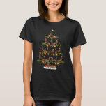 Xmas Lights Santa German Shepherd Dog Christmas Tr T-Shirt<br><div class="desc">Weihnachten leuchtet Weihnachtsschäfer Hund Weihnachtsbaum.</div>