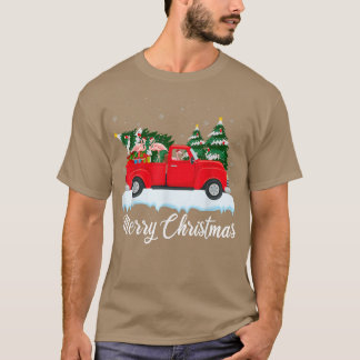 Xmas Lights Tree Santa Flamingo Red Truck Merry Ch T-Shirt