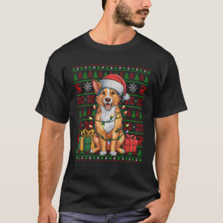 Xmas Lights Ugly Weihnachtsmannmütze Australian Ke T-Shirt