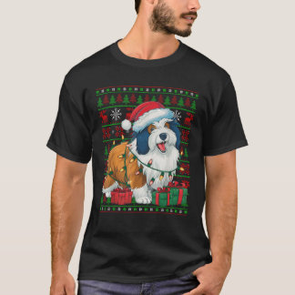 Xmas Lights Ugly Weihnachtsmannmütze Icelandic She T-Shirt