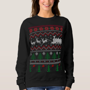 Xmas Locomotive Modellbahn Ugly Christmas Sweater Sweatshirt