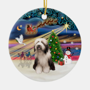 Xmas Magic - Barted Collie (P) Keramikornament