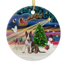Xmas Magic - Bull Terrier (weiß gestreift0