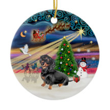 Xmas Magic - Dackel (schwarz-weiß 4)