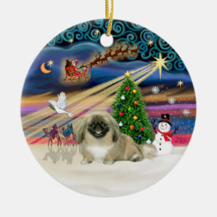 Xmas Magic - Pekingese Keramikornament