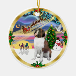 Xmas Magic - St. Bernard 1 Keramikornament