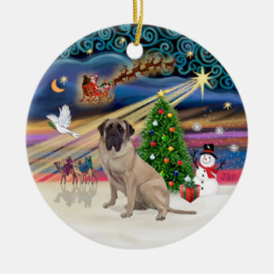 Xmas Magie - Bull Mastiff 1 Keramik Ornament