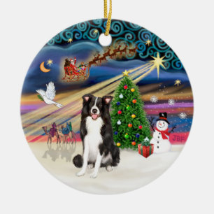 Xmas Magie - Grenzkollie 1 Keramik Ornament