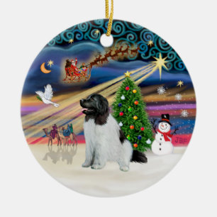 Xmas-Magie - Neufundländer (Landseer #1) Keramikornament