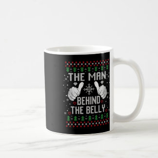 Xmas Man Hinter dem Bauch-Vater-Schwangerschaft An Kaffeetasse