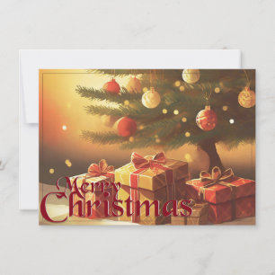 Xmas Motif, mit Geschenken unter dem Weihnachtsbau